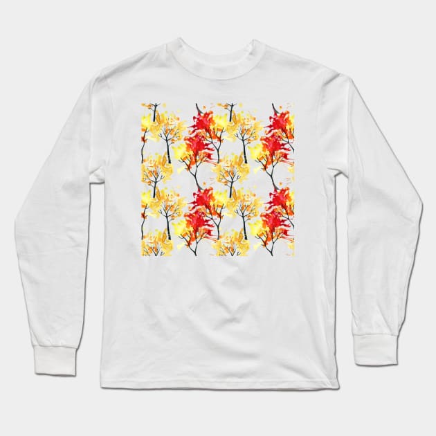 Autumn Leaves Are Falling Long Sleeve T-Shirt by designsbycreation